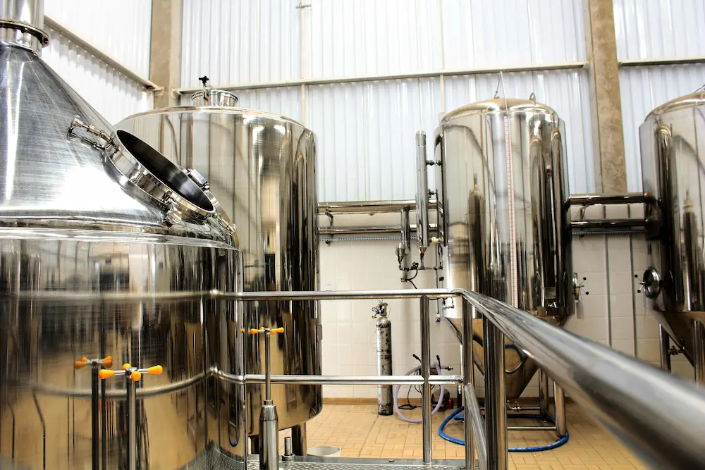 stainless steel tanks for olive oil filtration and storage process